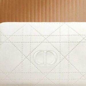 Christian Dior White Quilted Bag cosmetic bag